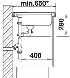 Мойка Blanco Delta-IF InFino нержавеющая сталь зеркальная полировка с клапаном-автоматом и коландером