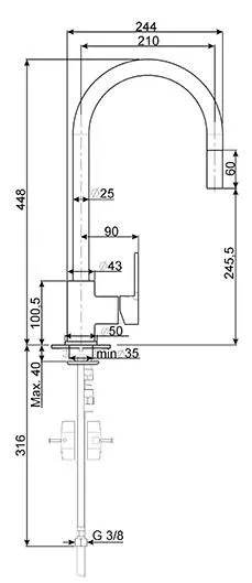 Смеситель для мойки Smeg MID2CR