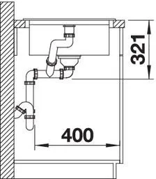 Мойка Blanco Yova XL 6 S InFino шампань с клапаном-автоматом с аксессуарами