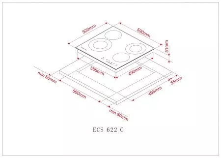 Электрическая варочная поверхность Kuppersberg ECS 622 C
