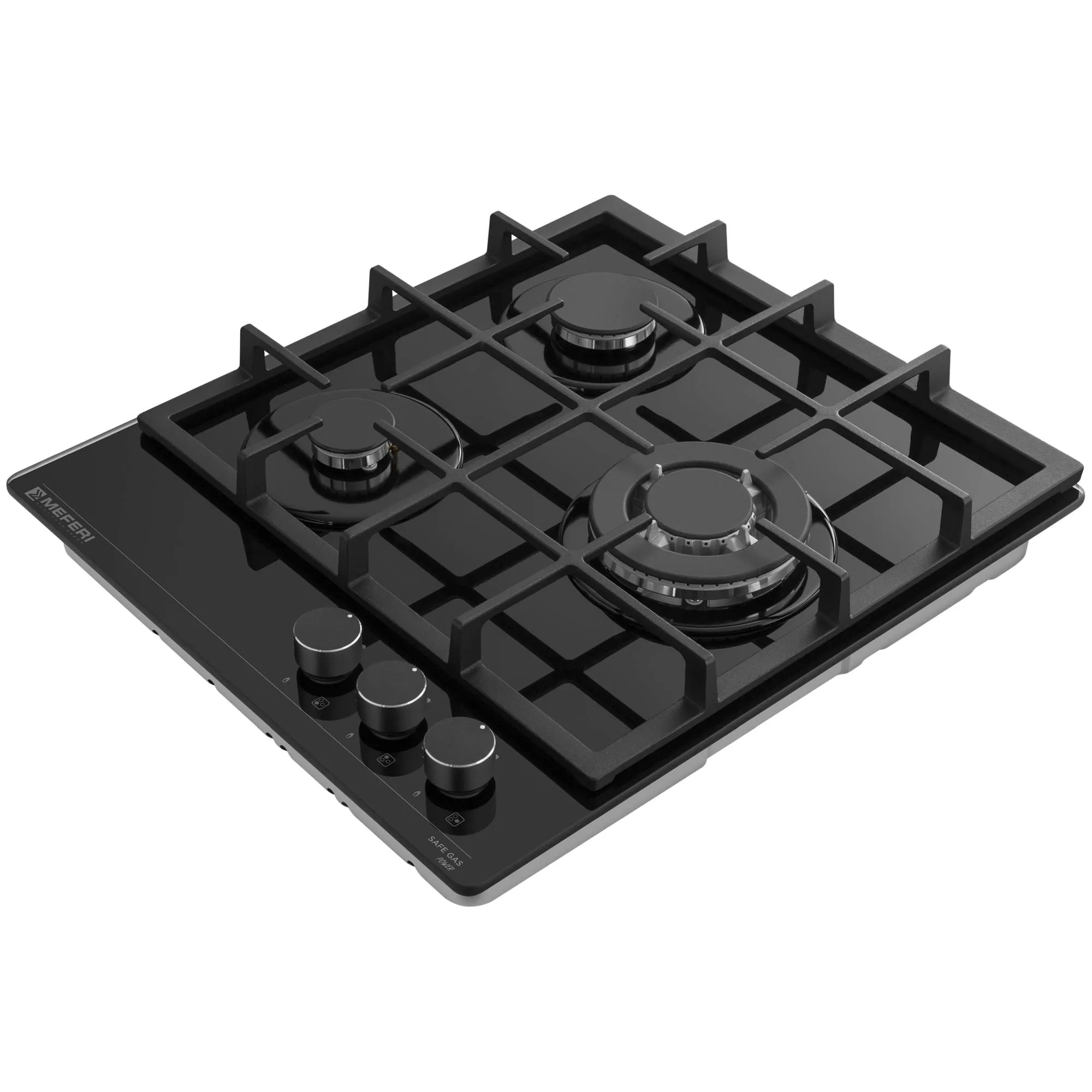 Варочная панель газовая Meferi MGH453BK GLASS POWER