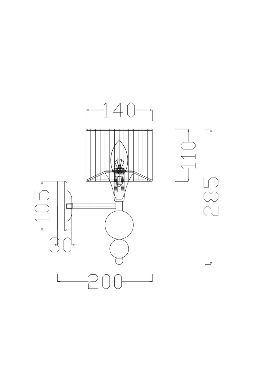 Настенный светильник (бра) Freya FR5093WL-01CH Настенный светильник (бра) Freya FR5093WL-01CH