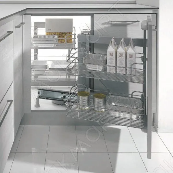 Механизм Dynamic Corner в угловую базу, правый, отделка хром Механизм Dynamic Corner в угловую базу, правый, отделка хром