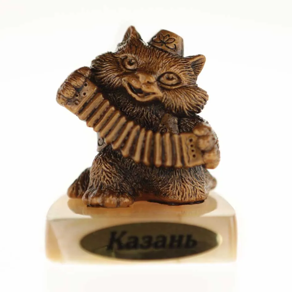 Кот на селените с гармонью Казань