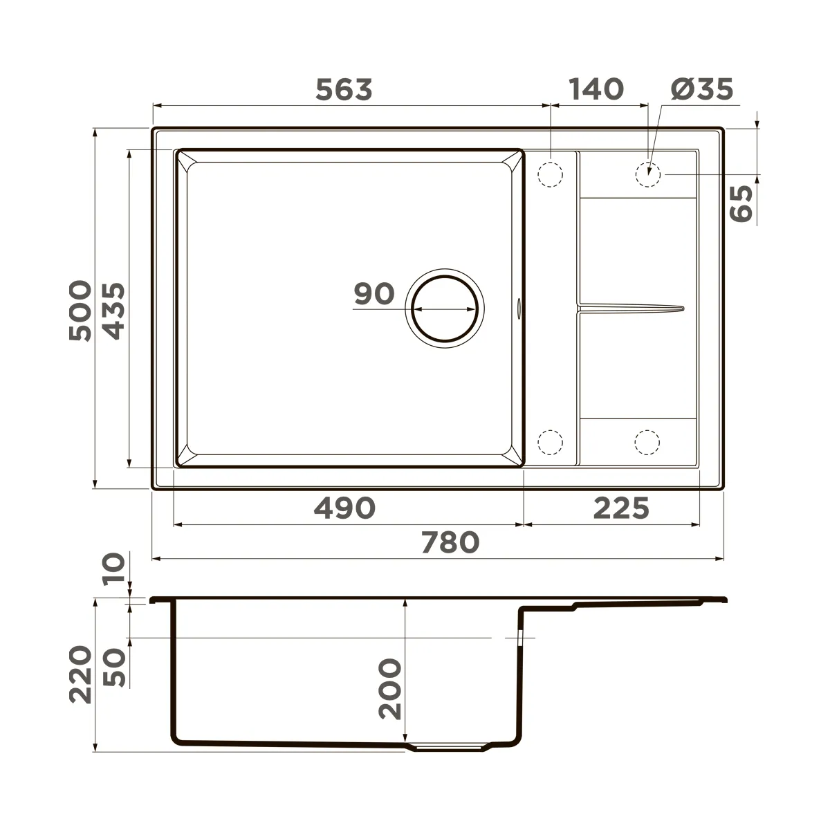 Кухонная мойка Omoikiri Sumi 78A-LB-GR Artceramic/leningrad grey