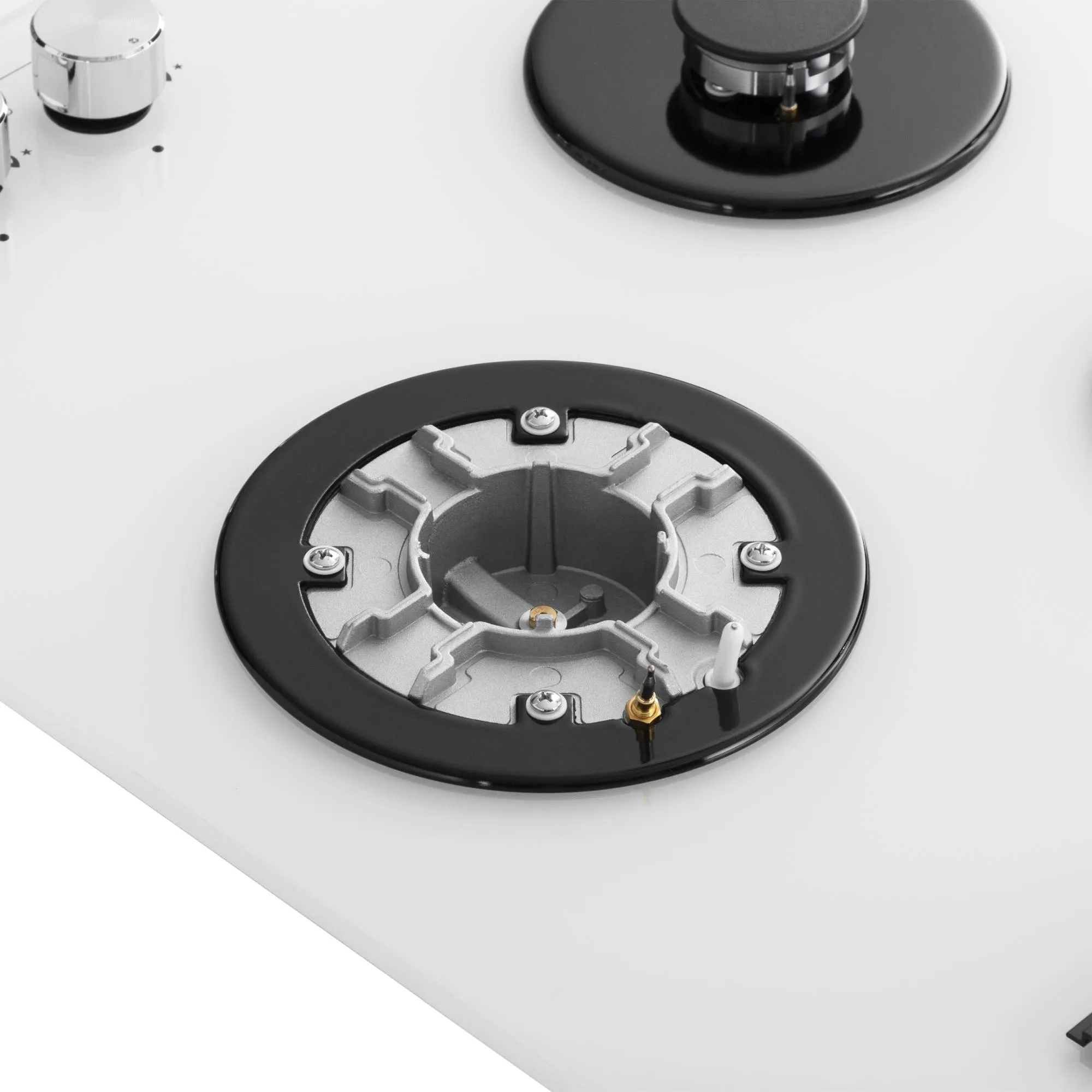 Варочная панель газовая Meferi MGH453WH GLASS POWER