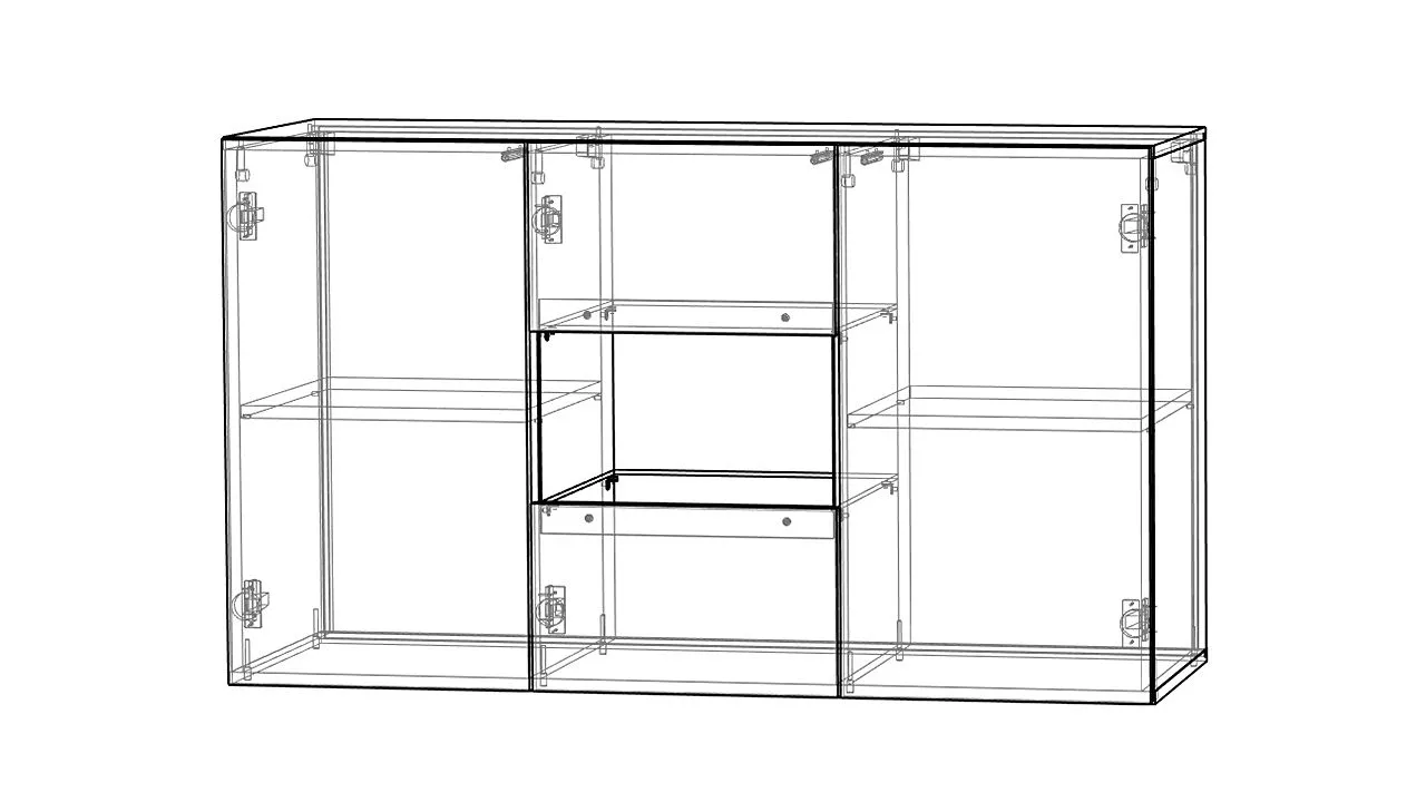 Комод Лана 2 подвесной МДФ Комод Лана 2 подвесной МДФ