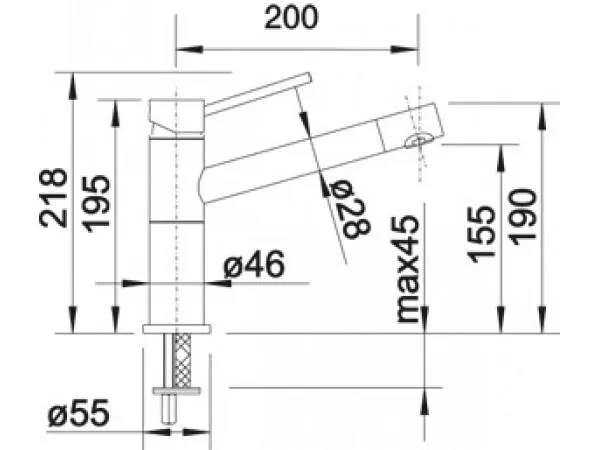 Смеситель для мойки Blanco Alta Compact хром/жемчужный