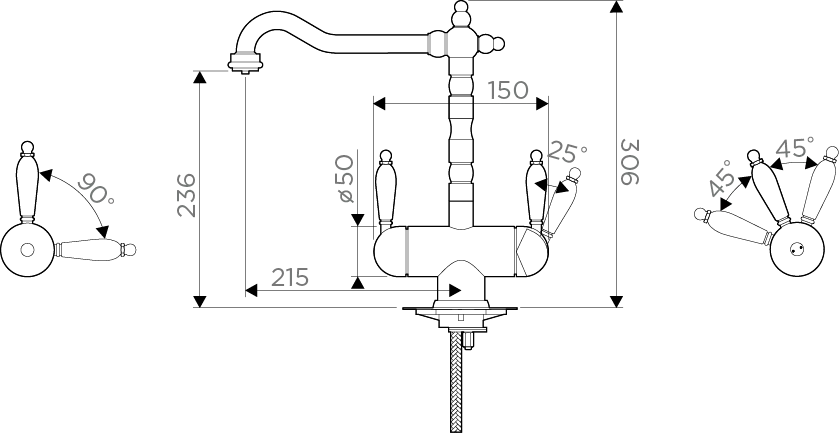 Смеситель OMOIKIRI AMAGASAKI-PA