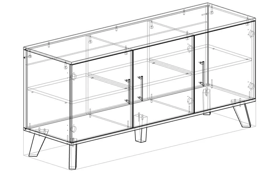 Комод Мелания 3 Белый 101/ Клен 375 Комод Мелания 3 Белый 101/ Клен 375
