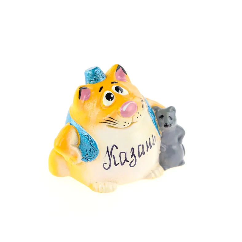 Кот с мышкой Казань 5см (синий)