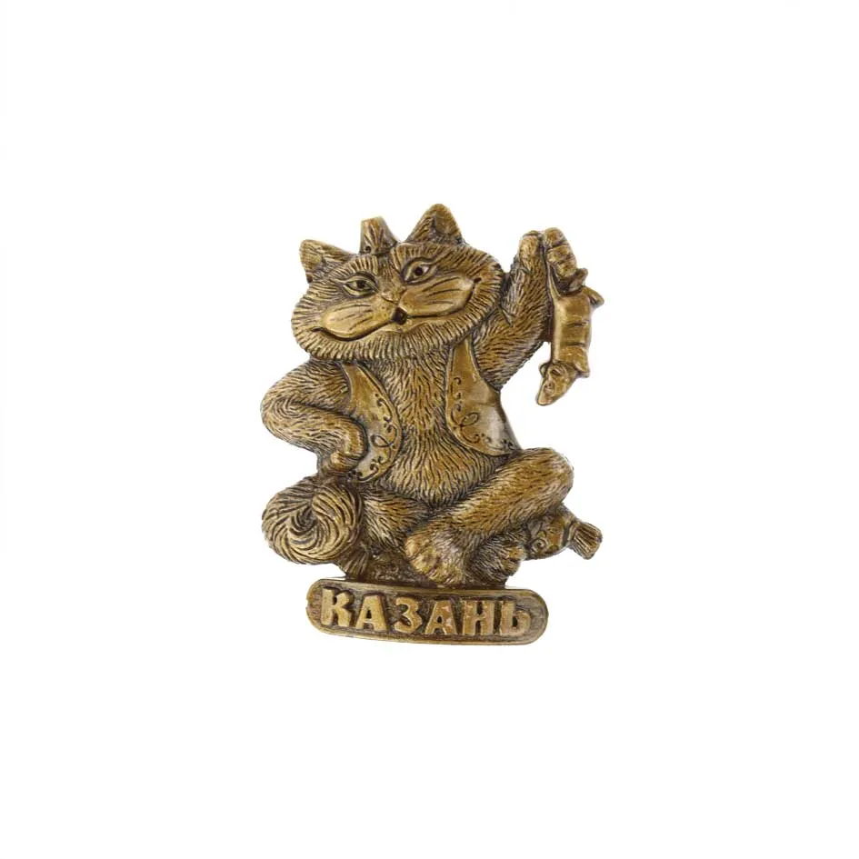 Магнит Кот с мышкой 6х5см