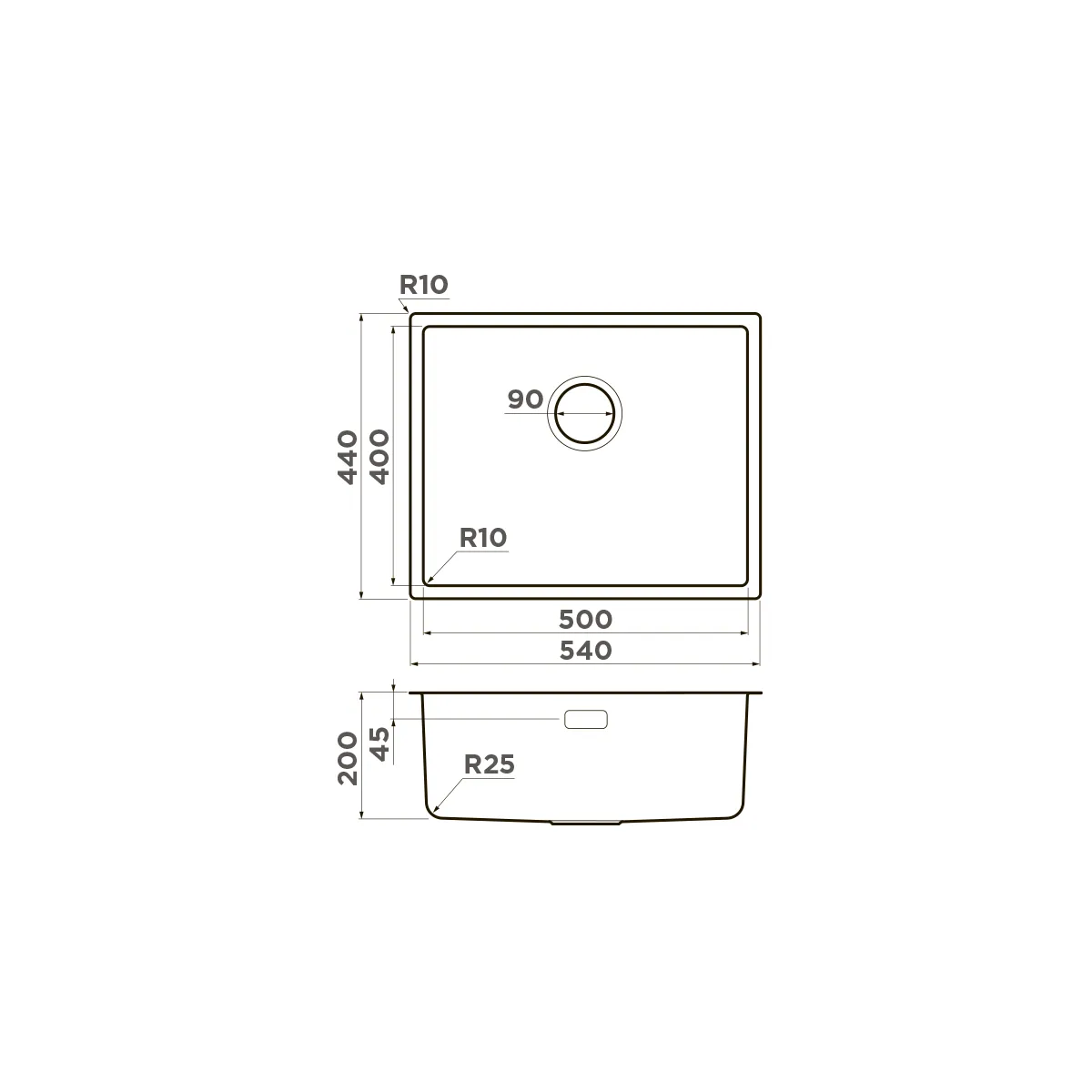 Кухонная мойка Omoikiri Tadzava 54-U/I-Ultra-IN нерж.сталь/нержавеющая сталь